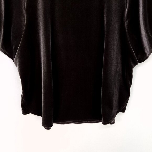 Madewell Velvet Butterfly Top Size Medium Dolman Flutter Short Sleeve - Picture 11 of 12